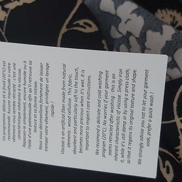 NWT BA&SH soa. Dress in Black Floral Pattern size 8 or Large - Picture 16 of 16